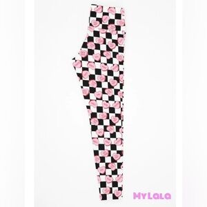 NWT MyLaLa Leggings Yoga Band Singles Day OS